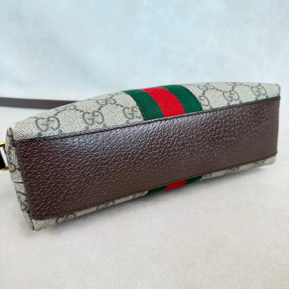 Gucci Ophidia GG Supreme Small Dome Crossbody Web Stripe - Picture 7 of 17